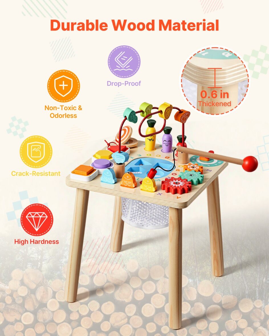 Montessori Wooden Activity Table