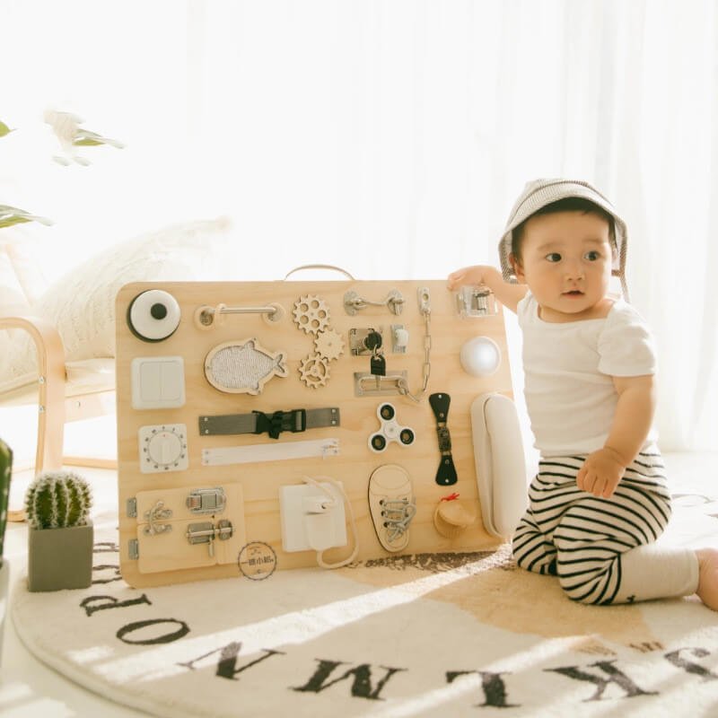 Busy Board Wall-Mounted Sensory Activity Board for Toddlers 2
