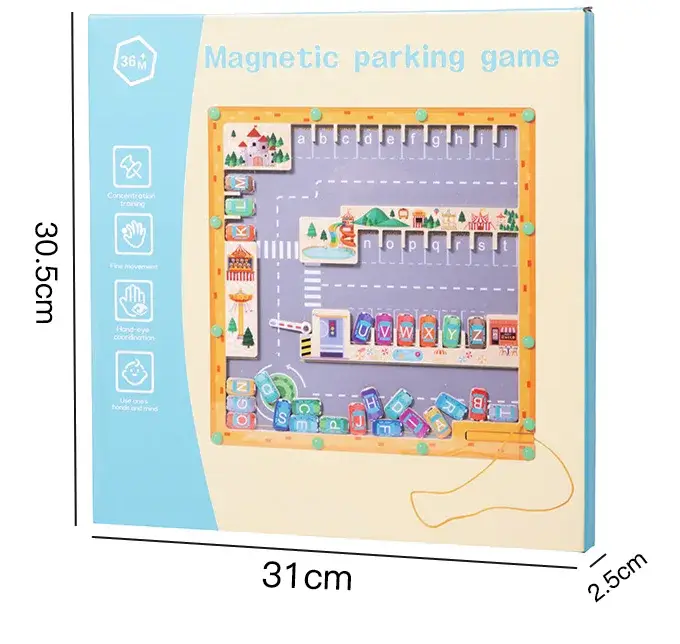 Montessori Magnetic Alphabet Maze Box Size Dimensions