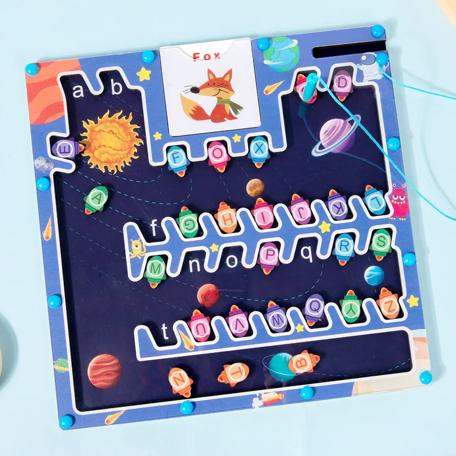 Montessori Magnetic Alphabet Maze Galaxy type