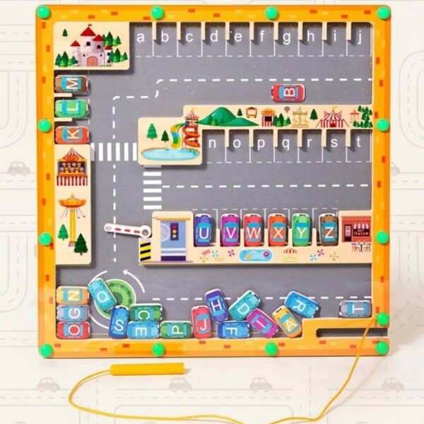 Montessori Magnetic Alphabet Maze Featured