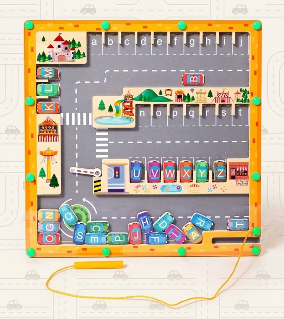 Montessori Magnetic Alphabet Maze Featured