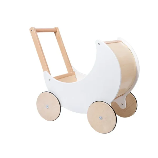 Wooden Doll Pram Moon Montessori