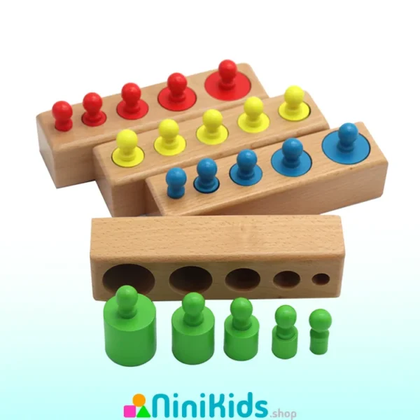 Wooden Cylinder Puzzle Knob